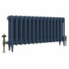 Classic  450 x 964mm  Farrow & Ball Hague Blue Triple Column Cast Iron Radiator - 15 Sections