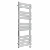 Juva 1200 x 450mm Chrome Flat Panel Thermostatic Touch Control Electric Heated Towel Rail