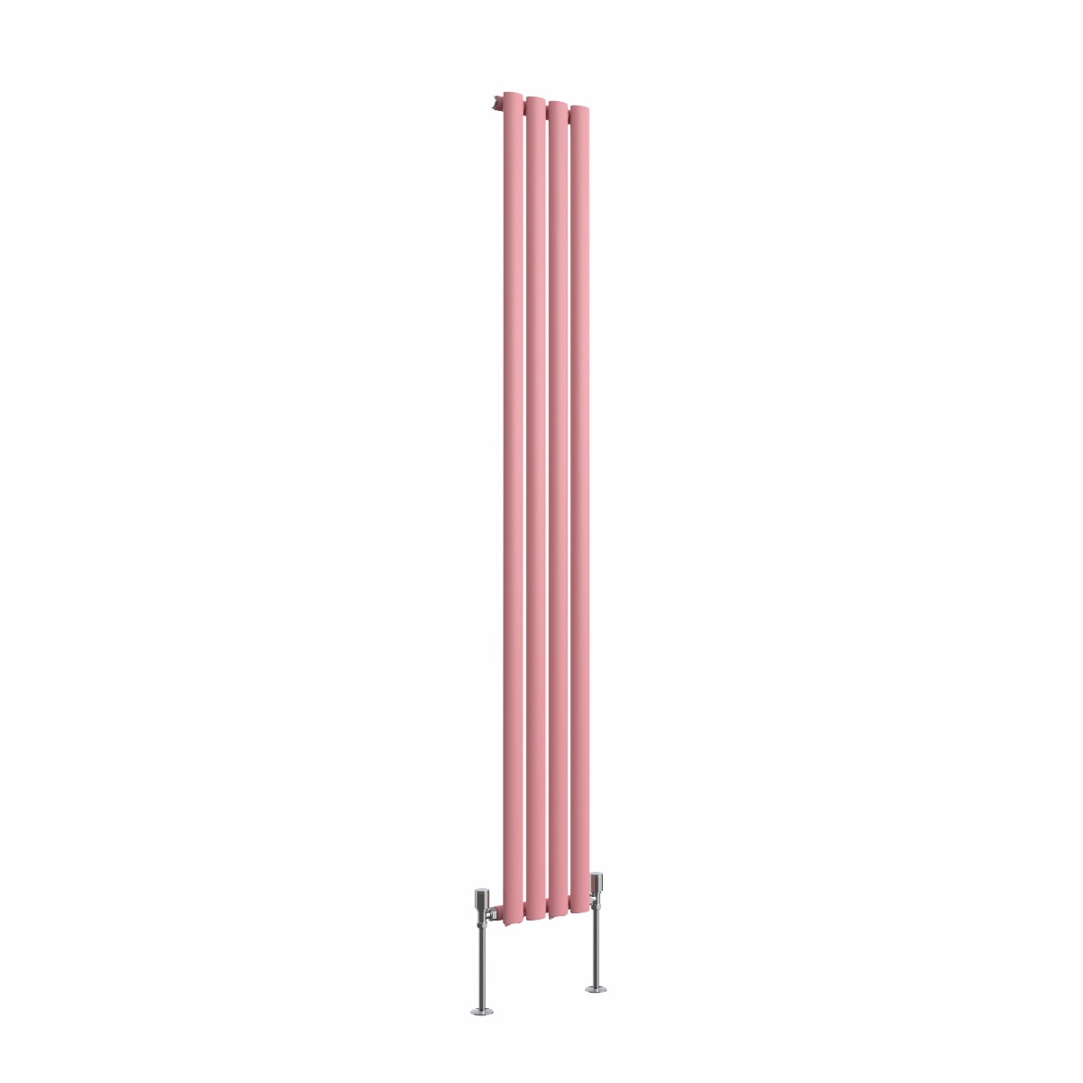 Norden 1800 x 237mm Rose Clair Pink Single Vertical Oval Column Designer Radiator