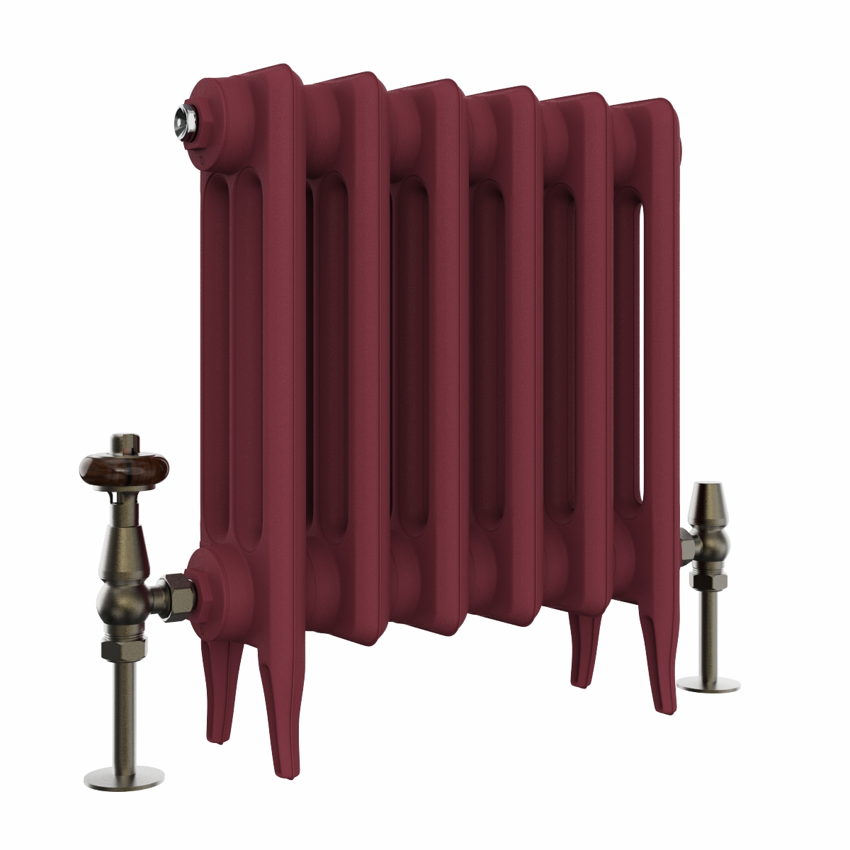 Classic  450 x 406mm  Farrow & Ball Eating Room Red Triple Column Cast Iron Radiator - 6 Sections