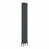 Bern 1800 x 290mm Anthracite Four Column Vertical Traditional Radiator