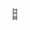 Fjord 800 x 400mm Curved Anthracite Thermostatic Touch Control Electric Heated Towel Rail