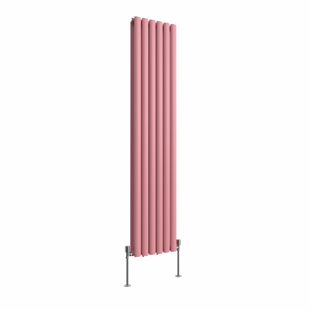 Norden 1600 x 355mm Rose Clair Pink Double Vertical Oval Column Designer Radiator