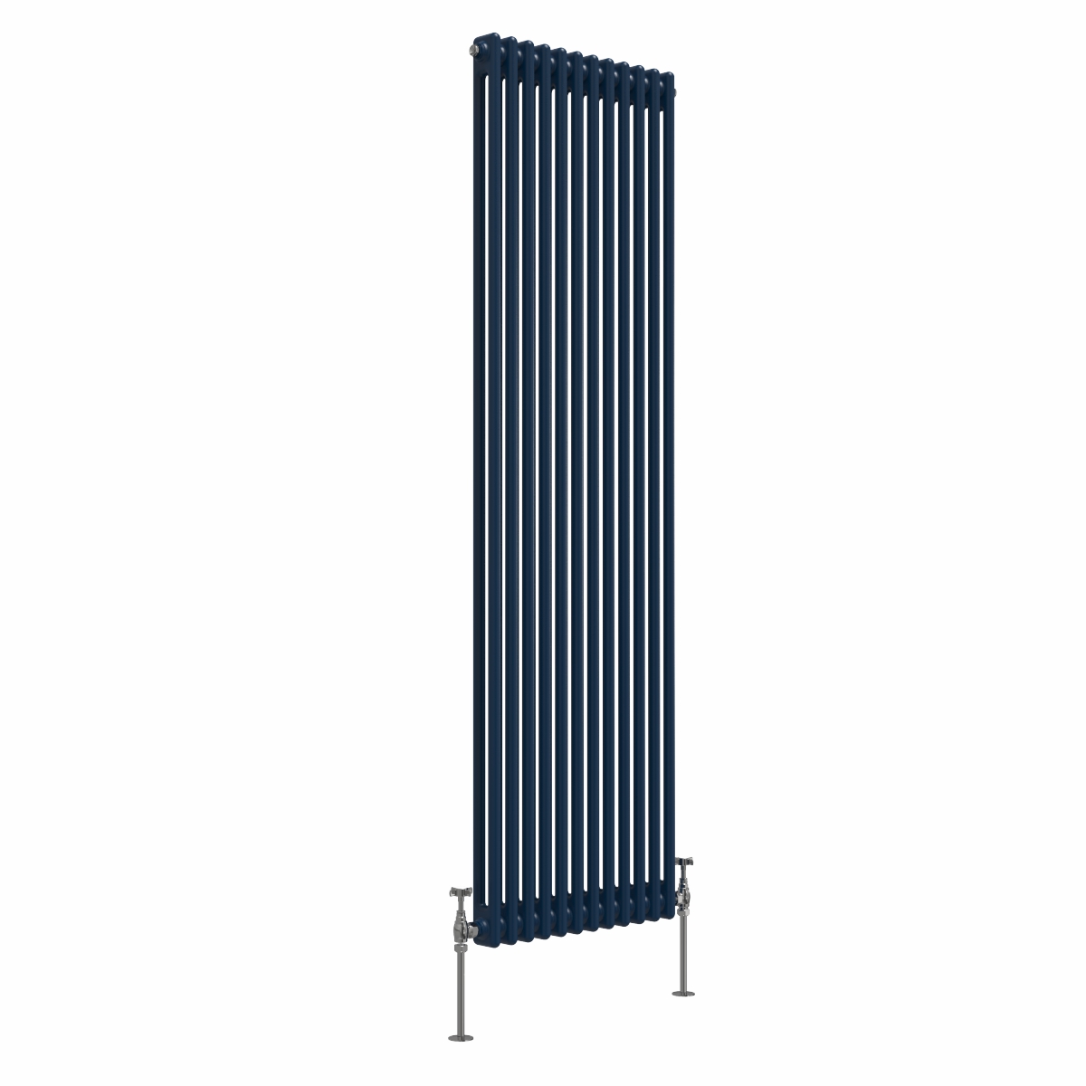 Bern 1800 x 560mm Sapphire Blue Double Column Vertical Traditional Radiator