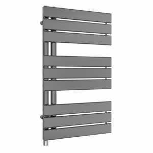 Kristiansund 824 x 500mm Gunmetal Simple Electric Heated Towel Rail