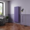 Norden 1600 x 591mm Elegant Purple Double Vertical Oval Column Designer Radiator