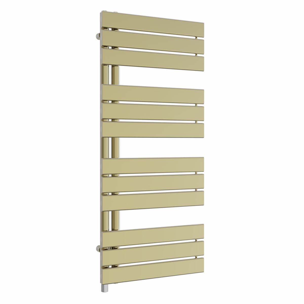 Kristiansund 1126 x 500mm Brushed Brass Simple Electric Heated Towel Rail