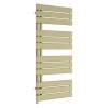 Kristiansund 1126 x 500mm Brushed Brass Simple Electric Heated Towel Rail