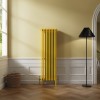 Bern 1500 x 470mm Zinc Yellow Four Column Vertical Traditional Radiator