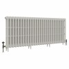 Classic  745 x 1770mm Porcelain White Triple Column Cast Iron Radiator - 28 Sections