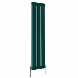 Bern 1800 x 470mm Blue Green Double Vertical Column Radiator