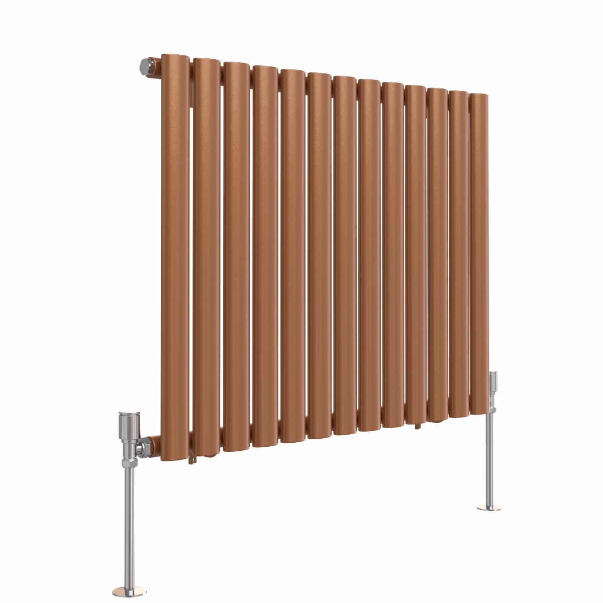 Norden 600 x 768mm Metallic Bronze Single Oval Column Horizontal Designer Radiator