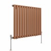 Norden 600 x 768mm Metallic Bronze Single Oval Column Horizontal Designer Radiator