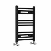 Bergen 600 x 400mm Straight Black Heated Towel Rail