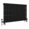 Classic 745 x 1088mm Black Primered Finish Triple Column Cast Iron Radiator - 17 Sections