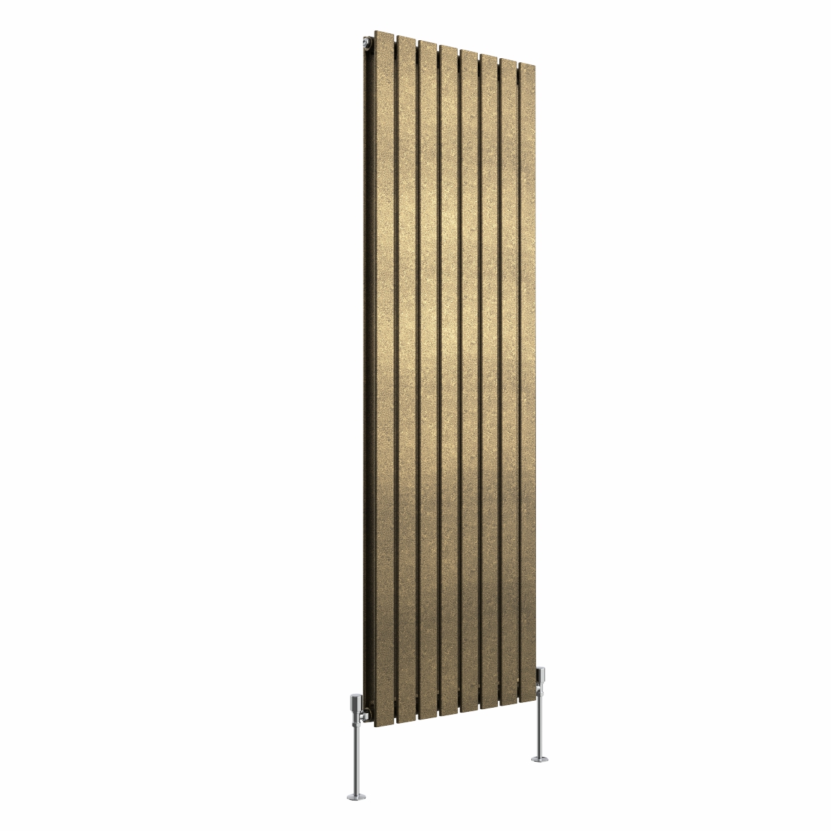 Karlstad 1800 x 546mm Black Gold Double Vertical Flat Panel Designer Radiator