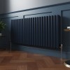 Norden 600 x 1417mm Sapphire Blue Double Horizontal Oval Column Designer Radiator