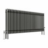 Bern 600 x 1460mm Traditional Raw Metal Triple Horizontal Column Radiator