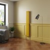 Norden 1600 x 237mm Zinc Yellow Single Vertical Oval Column Designer Radiator