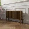 Bern 300 x 830mm Traditional Metallic Gold Horizontal Four Column Radiator