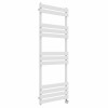 Juva 1600 x 600 mm White Flat Panel Thermostatic Touch Control Electric Heated Towel Rail
