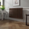 Bern 600 x 1010mm Black Copper Double Column Horizontal Traditional Radiator