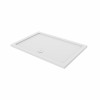 Essentials Anti-Slip 1300 x 700mm Rectangle Stone Shower Tray White