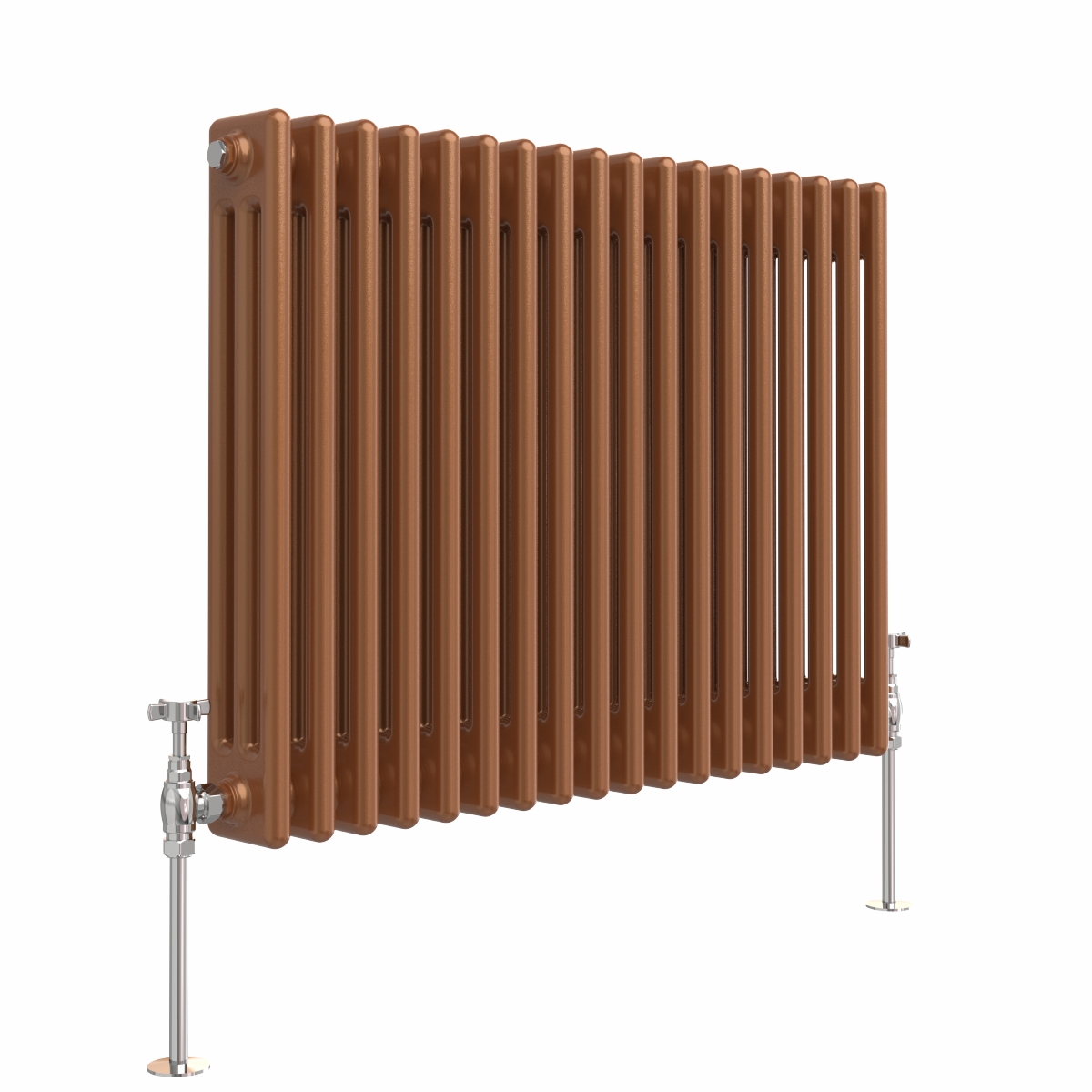 Bern 600 x 830mm Metallic Bronze Triple Horizontal Column Radiator