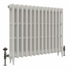 Classic  745 x 902mm  Porcelain White Triple Column Cast Iron Radiator - 14 Sections