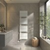 Kristiansund 1800 x 500mm Dual Fuel White Thermostatic Touch Control Wifi Electric Heated Towel Rail