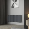 Karlstad 600 x 1158mm Anthracite Single Horizontal Flat Panel Designer Radiator