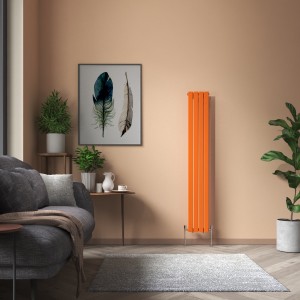 Karlstad 1800 x 274mm Bright Orange Single Flat Panel Vertical Designer Radiator
