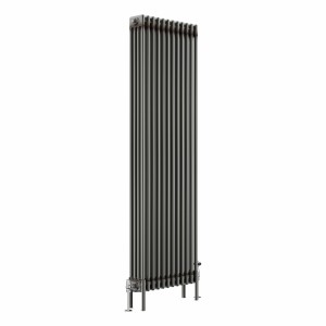 Bern 1500 x 560mm Traditional Anthracite Vertical Four Column Radiator