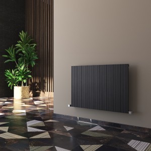 Carisa Monza 600 x 850mm Black Designer Aluminium Radiator