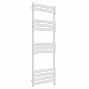 Juva 1600 x 600 mm White Flat Panel Thermostatic Touch Control Electric Heated Towel Rail