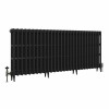 Classic 745 x 1770mm Black Primered Finish Triple Column Cast Iron Radiator - 28 Sections