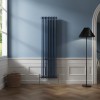 Bern 1800 x 470mm Sapphire Blue Double Column Vertical Traditional Radiator