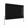 Bern 600 x 1010mm Black Triple Horizontal Column Radiator