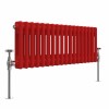 Bern 300 x 830mm Traditional Signal Red Double Horizontal Column Radiator