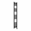 Bergen 1800 x 300mm Straight Black Thermostatic Touch Control Electric Heated Towel Rail