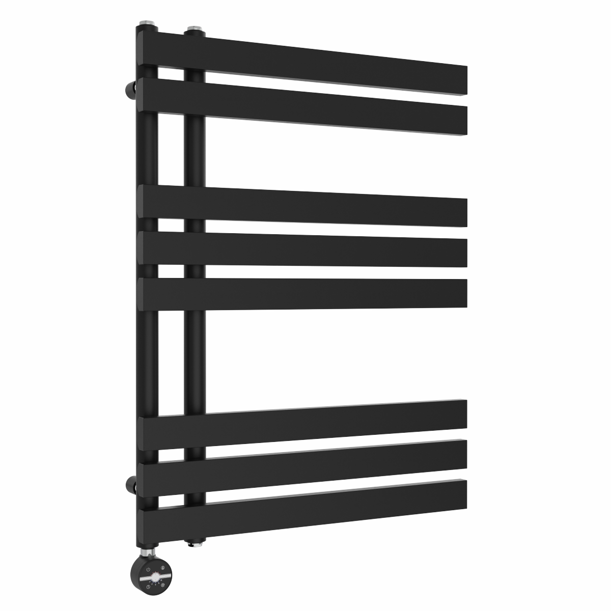 Koli 800 x 600mm Black Thermostatic Touch Control Electric Heated Towel Rail