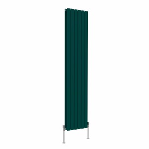 Karlstad 1800 x 410mm Blue Green Double Flat Panel Vertical Designer Radiator
