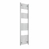 Fjord 1800 x 500mm Curved Chrome Prefilled Electric Heated Towel Rail