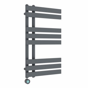 Koli 800 x 450mm Anthracite Thermostatic Touch Control Wifi Electric Towel Rail