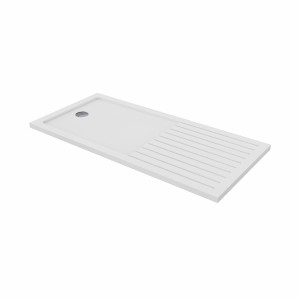 Essentials 1700 x 800mm Rectangle Stone Shower Tray White