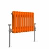 Bern 300 x 425mm Bright Orange Double Horizontal Column Radiator