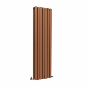 Lulea 1600 x 480mm Metallic Bronze Double Flat Panel Vertical Designer Radiator