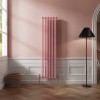 Bern 1800 x 470mm Rose Pink Double Column Vertical Traditional Radiator