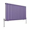 Norden 600 x 1004mm Elegant Purple Single Oval Column Horizontal Designer Radiator