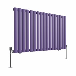 Norden 600 x 1004mm Elegant Purple Single Horizontal Oval Column Designer Radiator